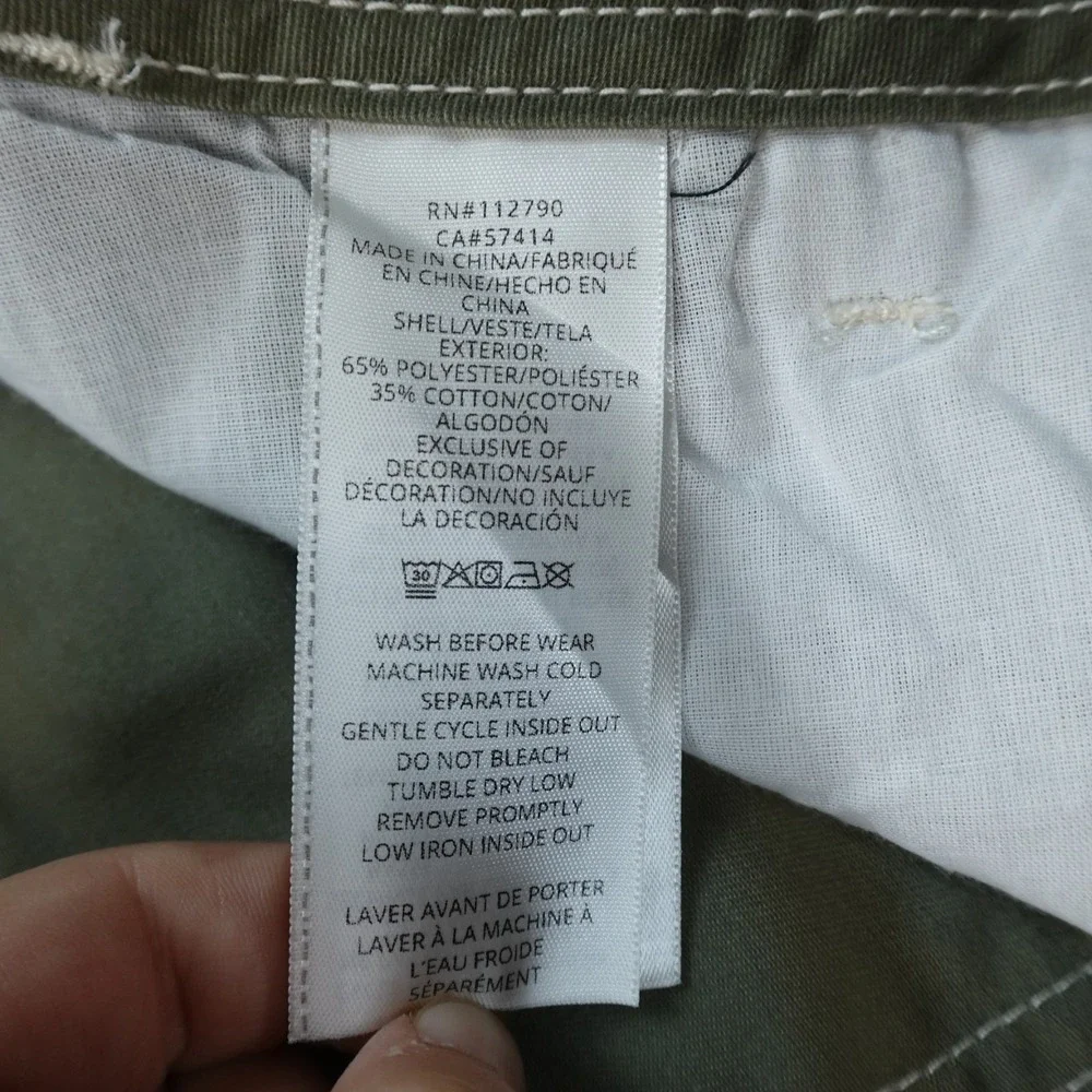 NEW True Religion Pants Mens 34X32 Green Cargo Baggy White Contrast Stitch Y2K
